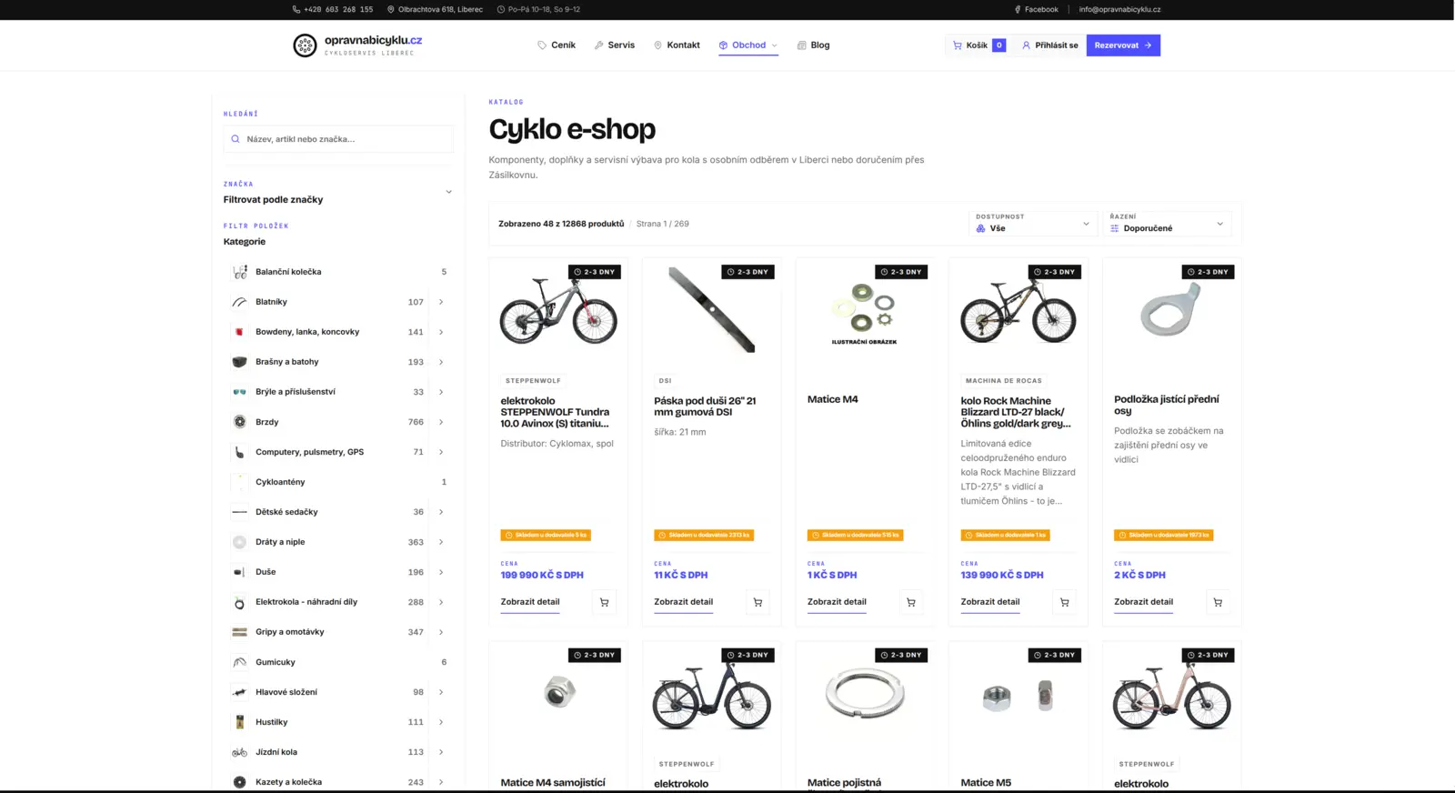 OpravnaBicyklu.cz — náhled 2